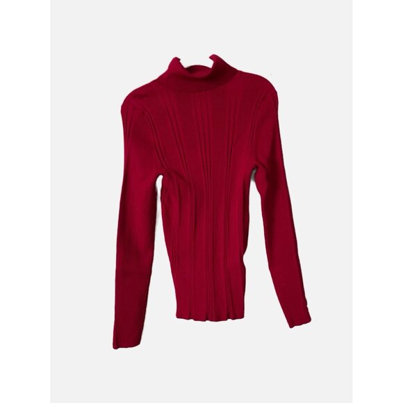 White House Black Market Women Red Turtle Neck Pullover Sweater Size L. New. - Picture 1 of 7